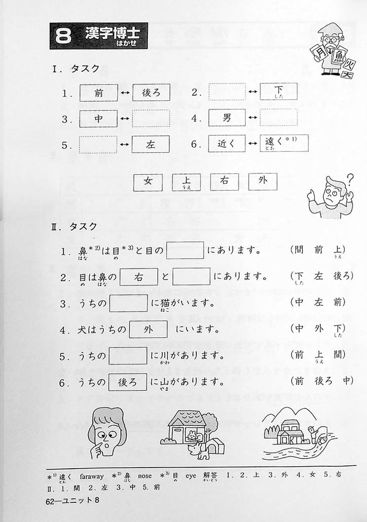 Minna No Nihongo Shokyu 1 Kanji English Page 62