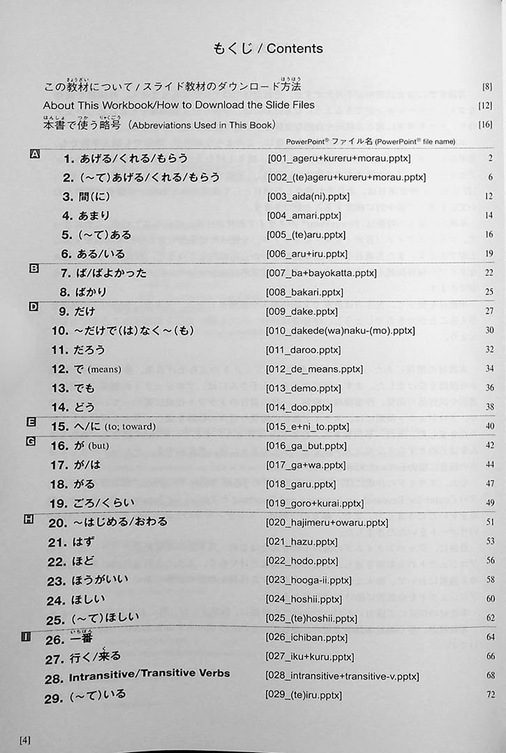 Multimedia Exercises for Basic Japanese Grammar Page  4