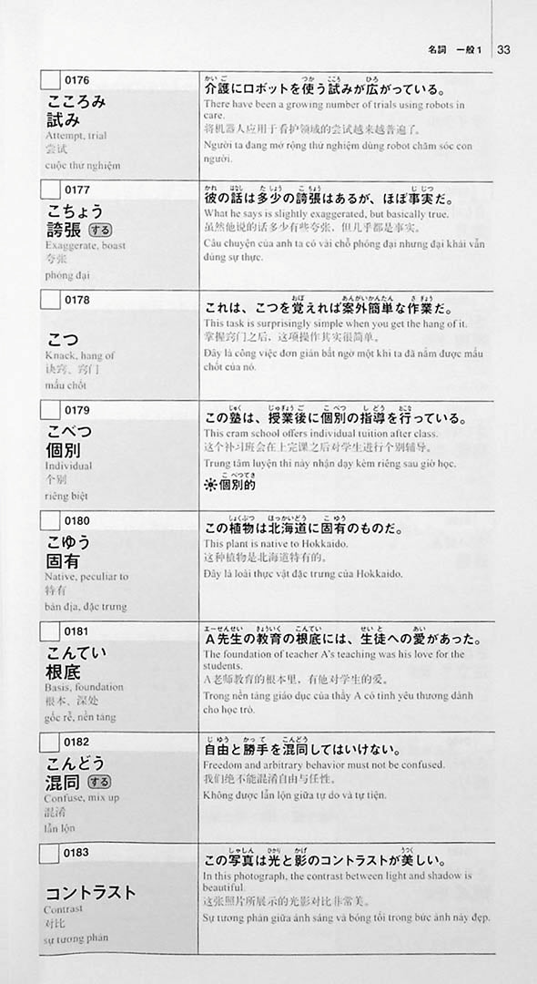 New Kanzen Master Vocabulary JLPT N1 2200 Words Page 33