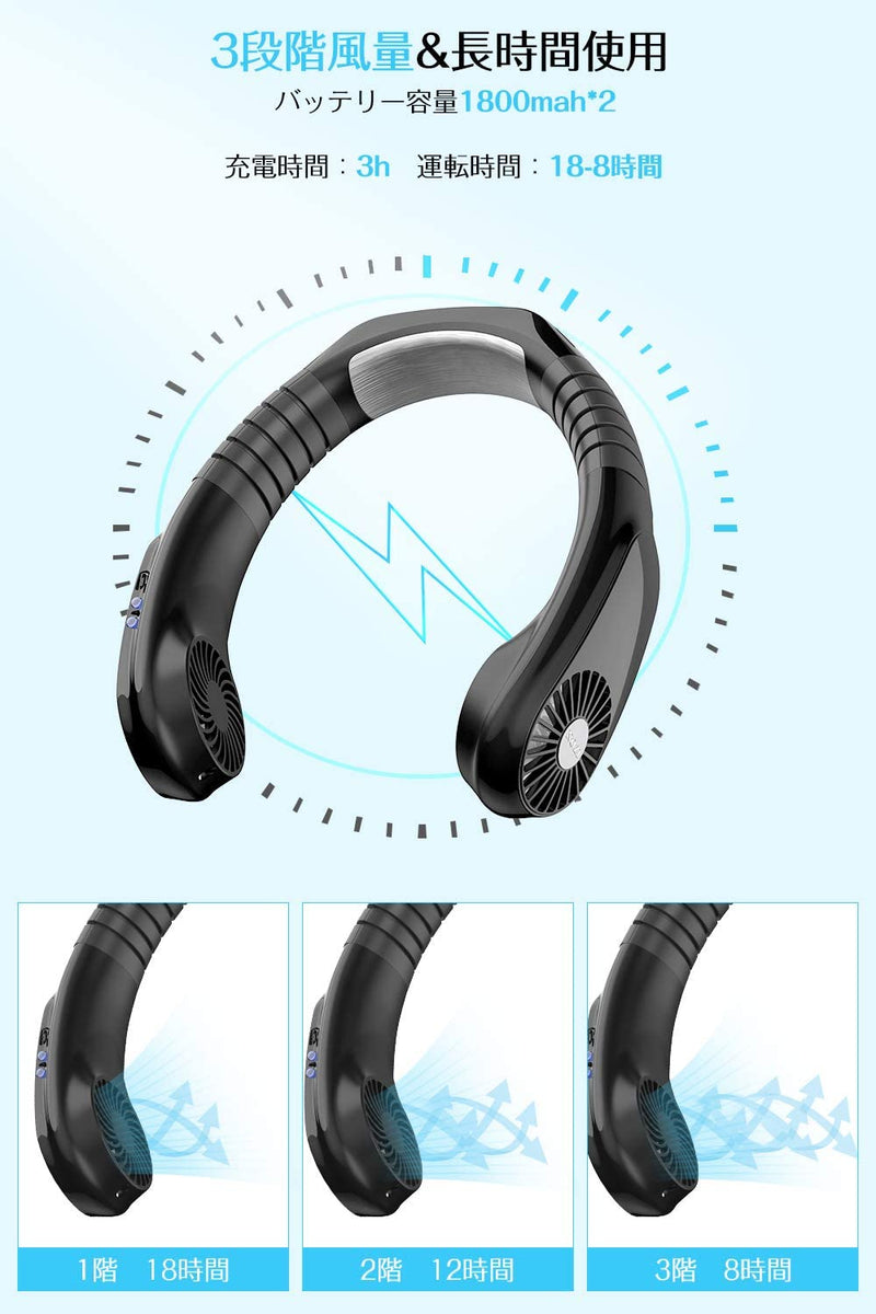 Neck Cooler with adjustable fans