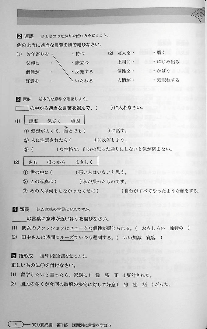 New Kanzen Master JLPT N1 Vocabulary Page 4