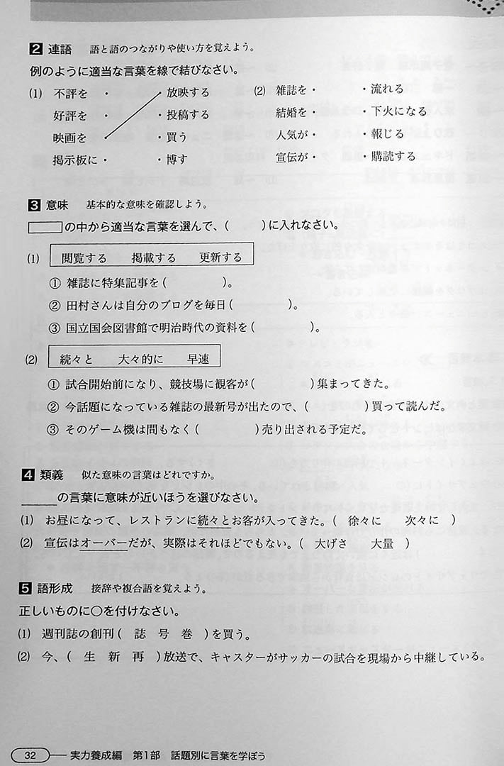 New Kanzen Master JLPT N1 Vocabulary Page 32
