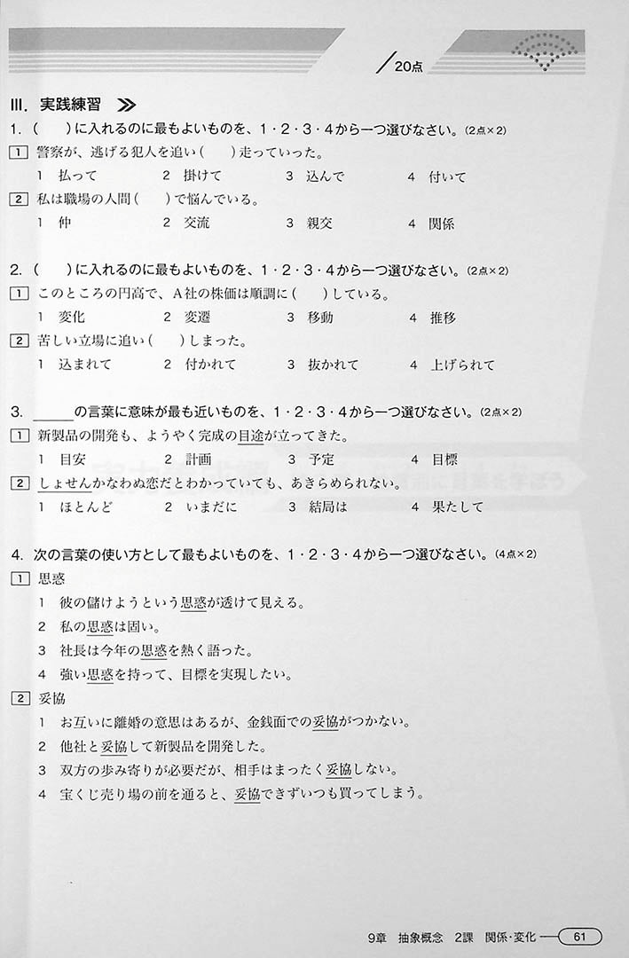 New Kanzen Master JLPT N1 Vocabulary Page 61