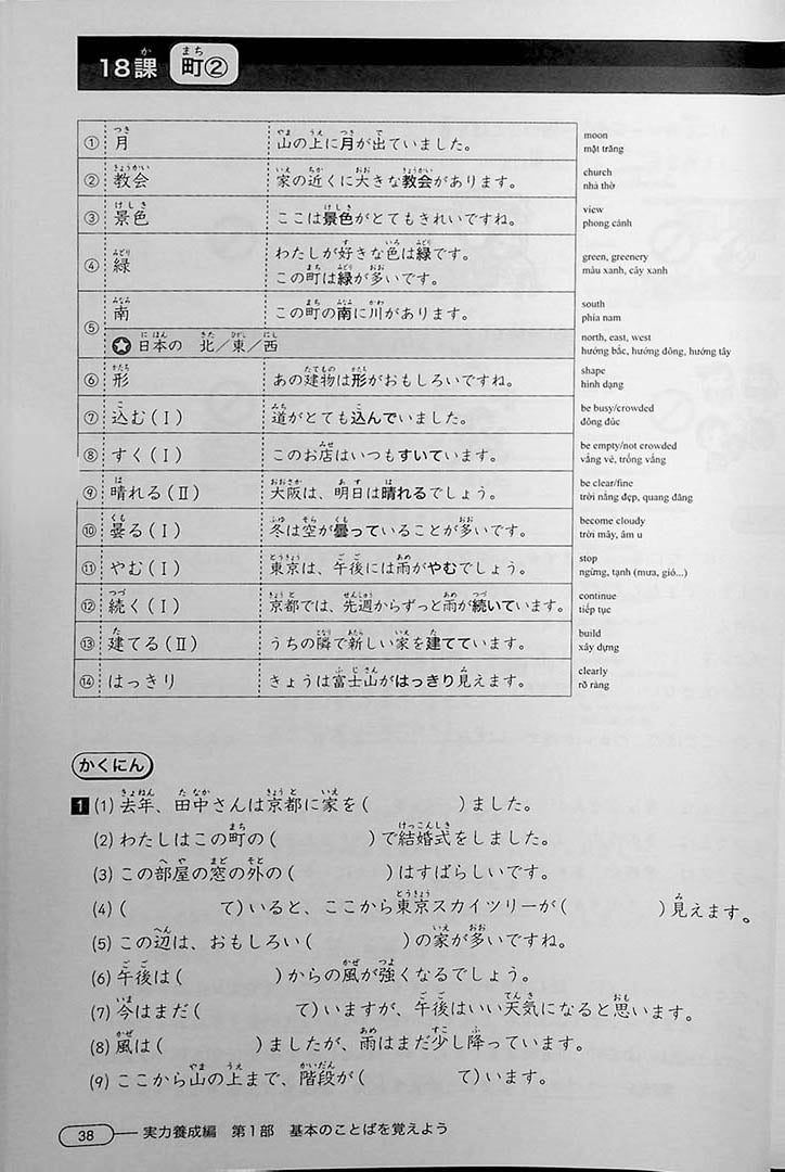 New Kanzen Master JLPT N4: Vocabulary Page 38