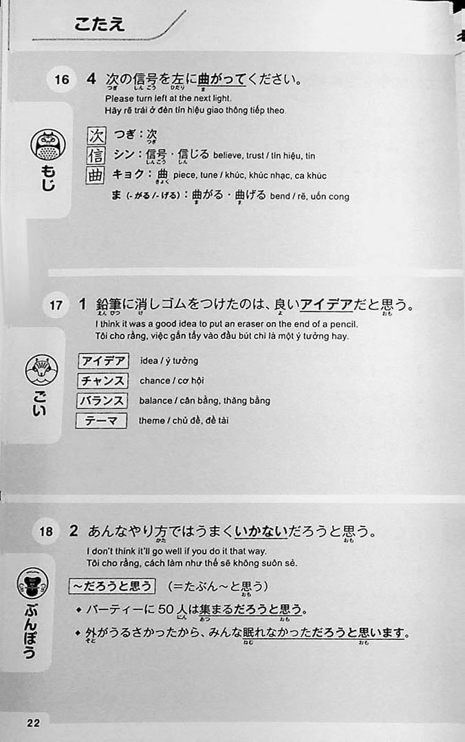 Shin Nihongo 500 Mon JLPT N3 Page 22