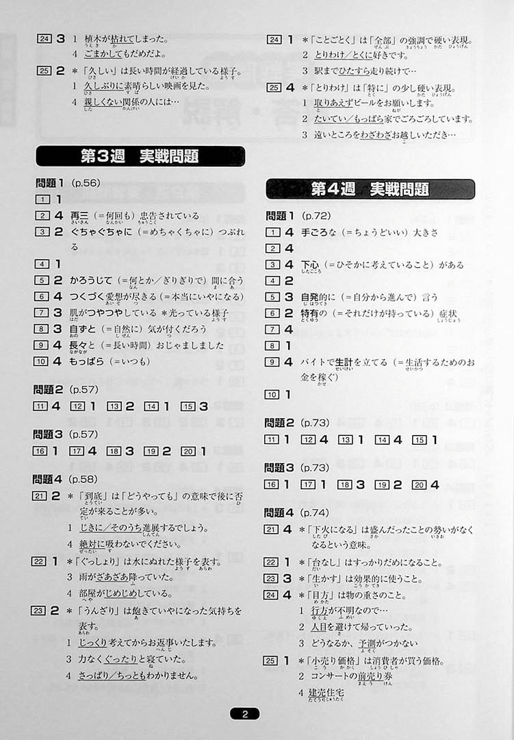 Nihongo So Matome JLPT N1 Vocabulary Page 2