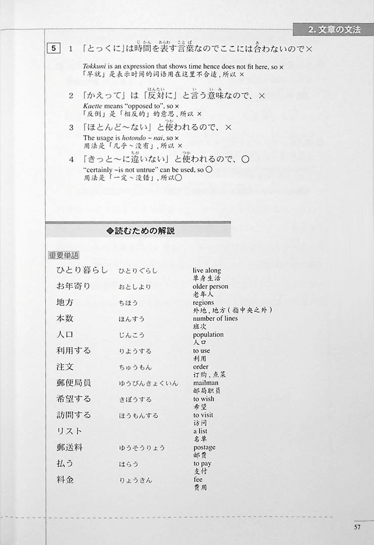 The Preparatory Course for the JLPT N3 Reading Page 57