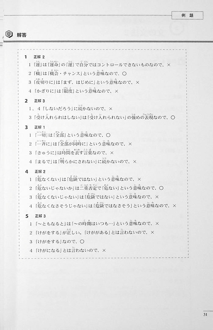 The Preparatory Course for the JLPT N1 Grammar Page 31