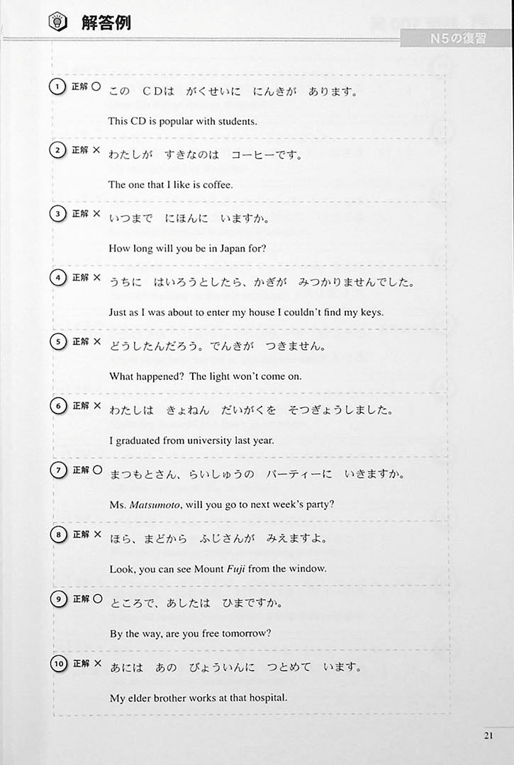 The Preparatory Course for the JLPT N4 Reading Page 21