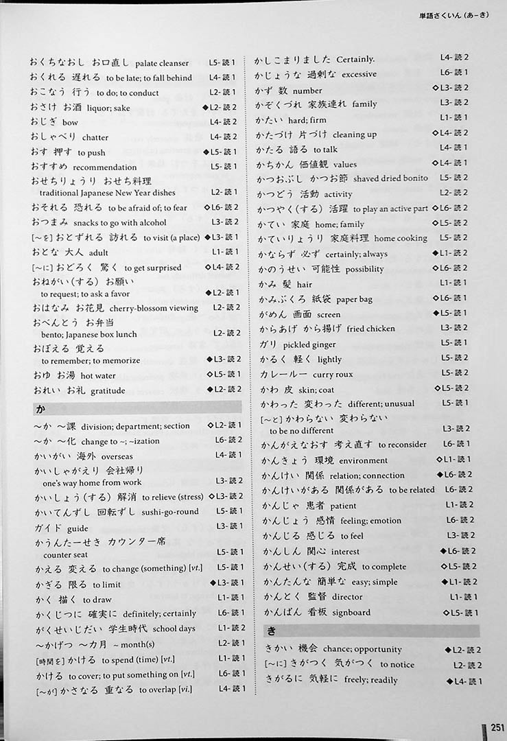 Quartet Intermediate Japanese Page 251