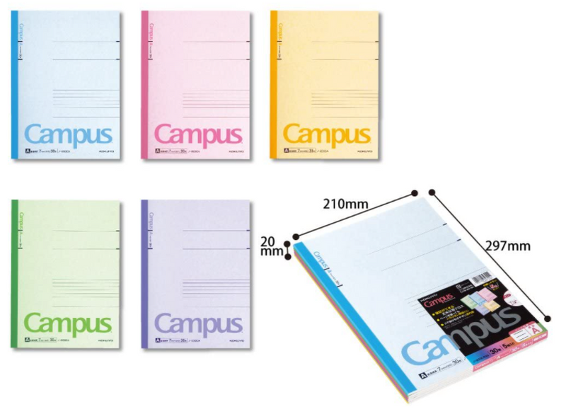 Kokuyo Campus Notebook - different types