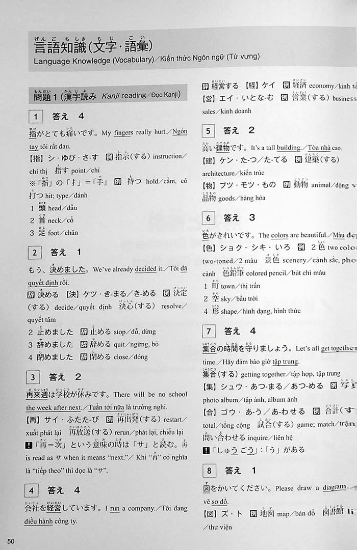 The Best Practice Tests for the Japanese Language Proficiency Test N4 Page 50