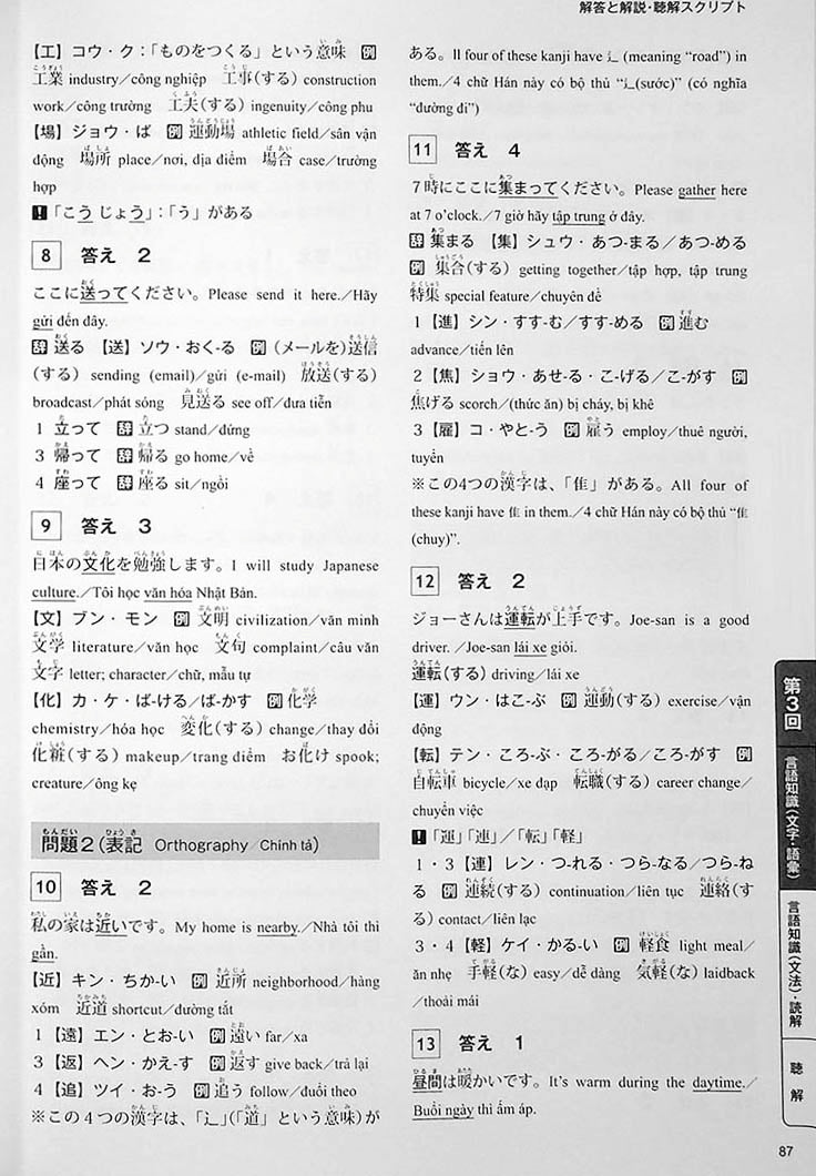 The Best Practice Tests for the Japanese Language Proficiency Test N4 Page 87