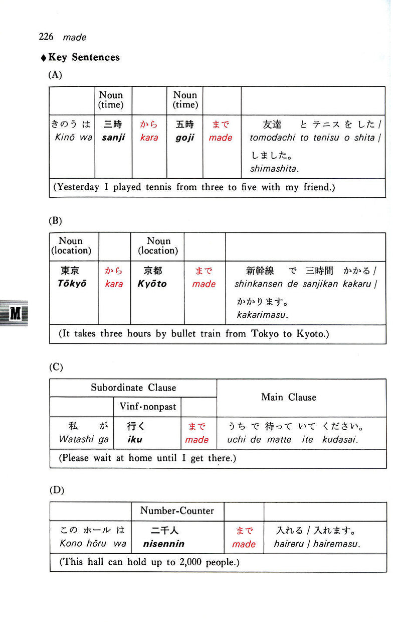 A Dictionary of Basic Japanese Grammar page 226
