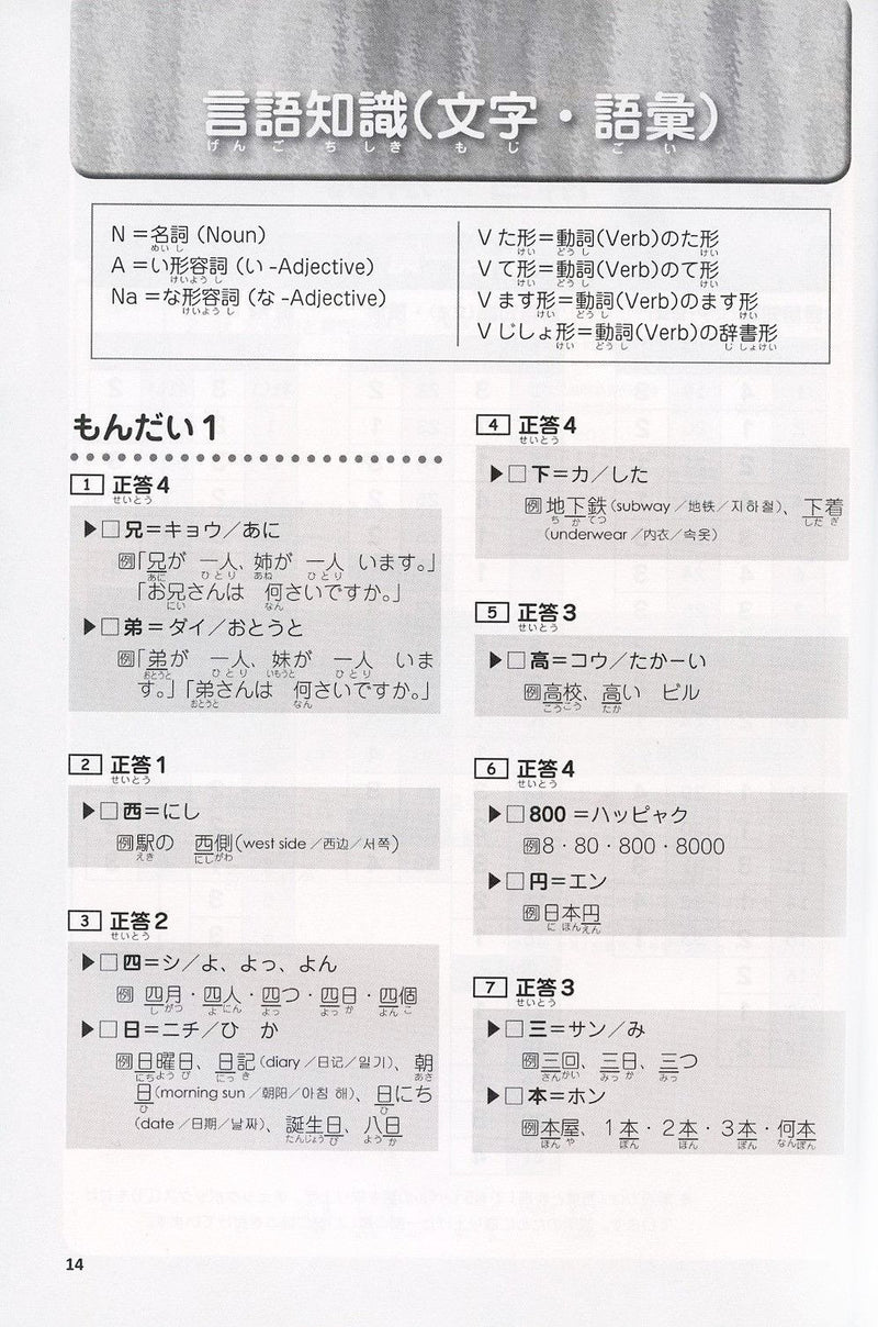 Japanese Language Proficiency Test N5 - Complete Mock Exams - White Rabbit Japan Shop - 4