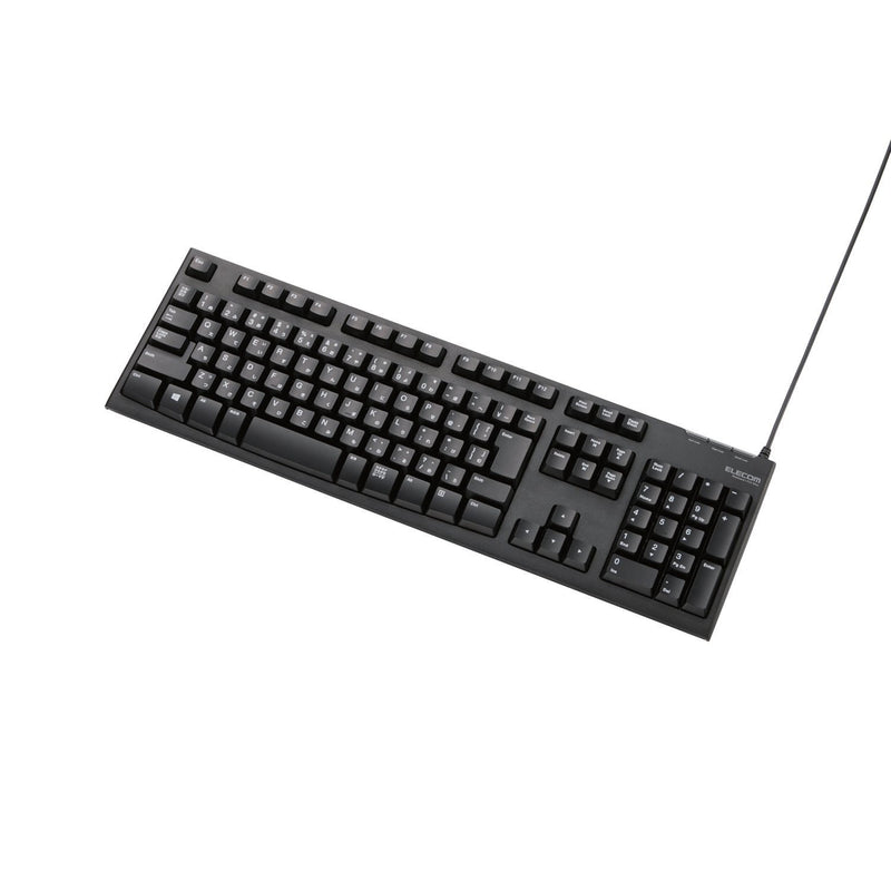 Elecom Japanese Keyboard - TK-FCM062 Black - White Rabbit Japan Shop - 1
