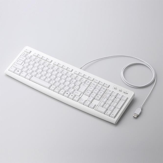 Elecom Japanese Keyboard - TK-FCM007: White - White Rabbit Japan Shop - 1