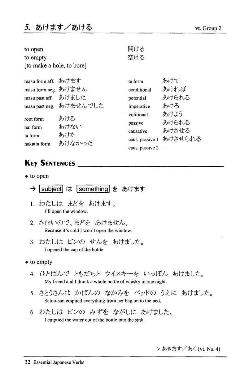 Essential Japanese Verbs (Kana version) - White Rabbit Japan Shop - 2