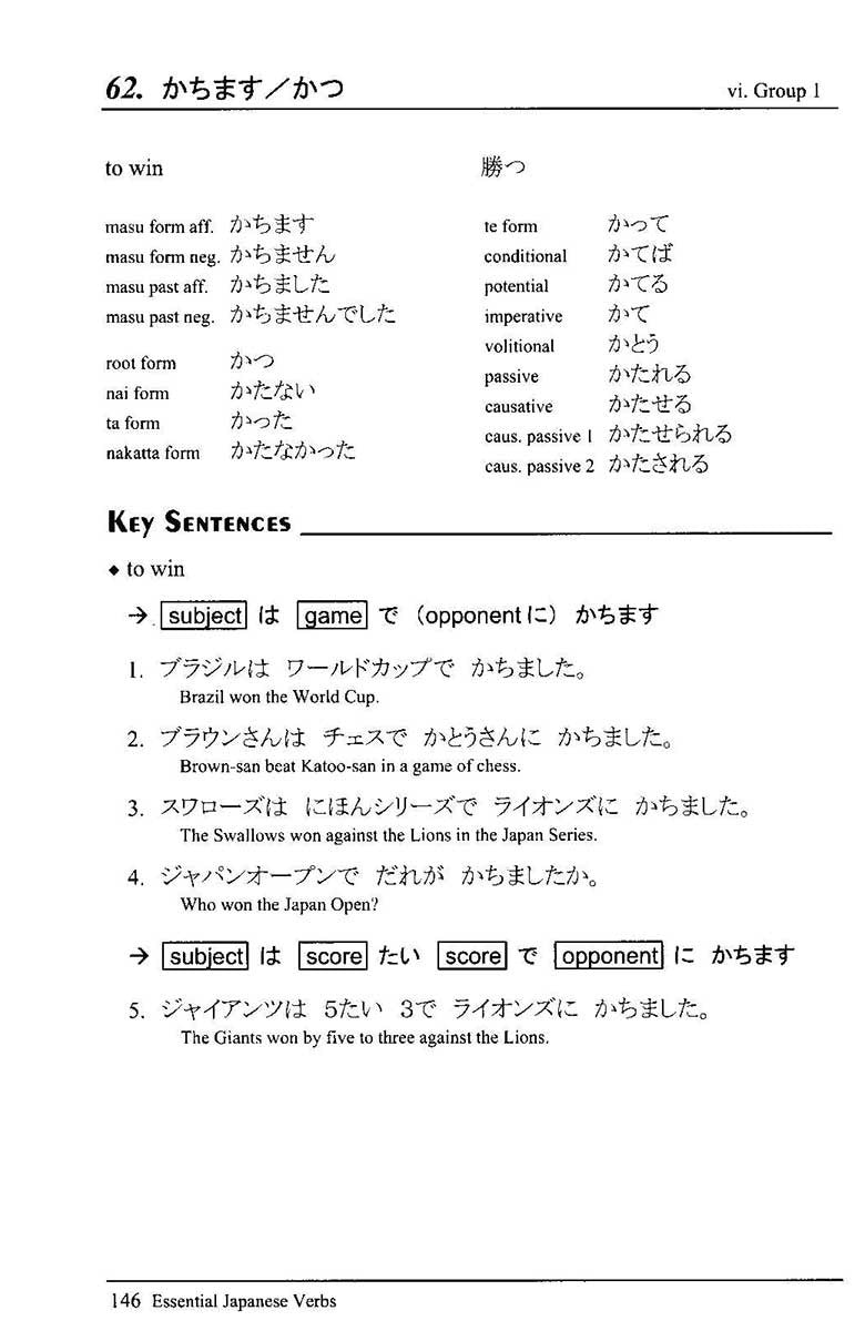 Essential Japanese Verbs (Kana version) - White Rabbit Japan Shop - 4