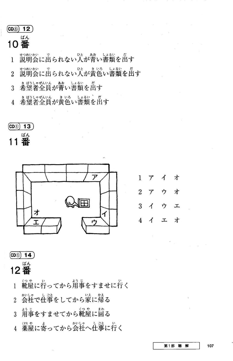 Gokaku Dekiru JLPT N1 (JLPT N1 Preparation Workbook) - w/CD - White Rabbit Japan Shop - 11