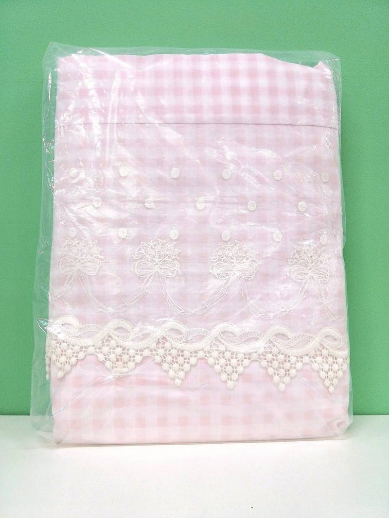 Romantic Princess Gingham Check Pink Bedding Set - 3-Piece Western Single