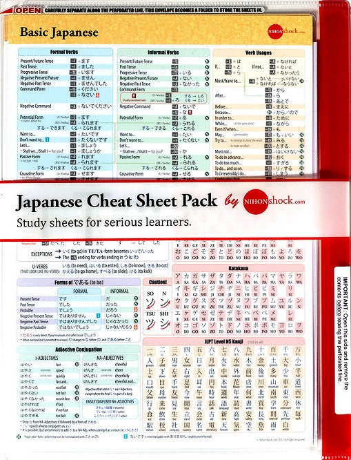 Japanese Cheat Sheet Pack - White Rabbit Japan Shop - 7