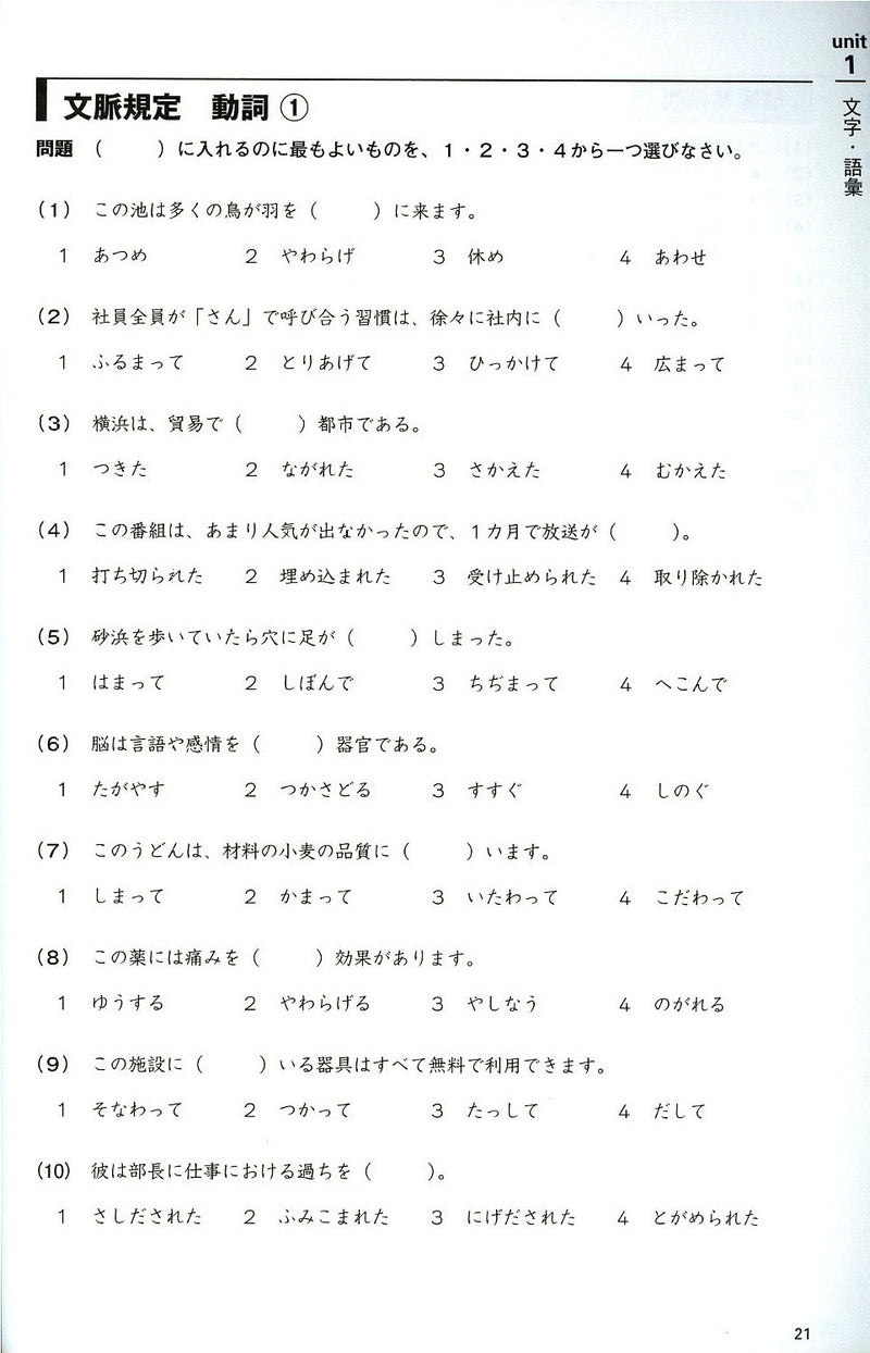 JLPT N1 Comprehensive Exam Exercises (Tettei Drill) - White Rabbit Japan Shop - 2