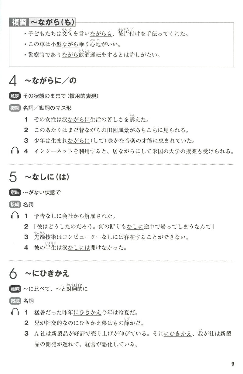 Mimi kara Oboeru: Mastering "Grammar" through Auditory Learning -  New JLPT N1 (w/CD) - White Rabbit Japan Shop - 3