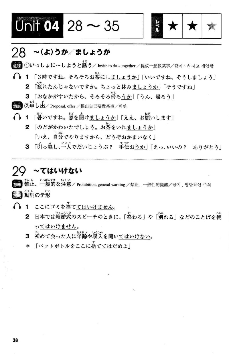 Mimi kara Oboeru: Mastering "Grammar" through Auditory Learning - New JLPT N4 (w/CD) - White Rabbit Japan Shop - 2