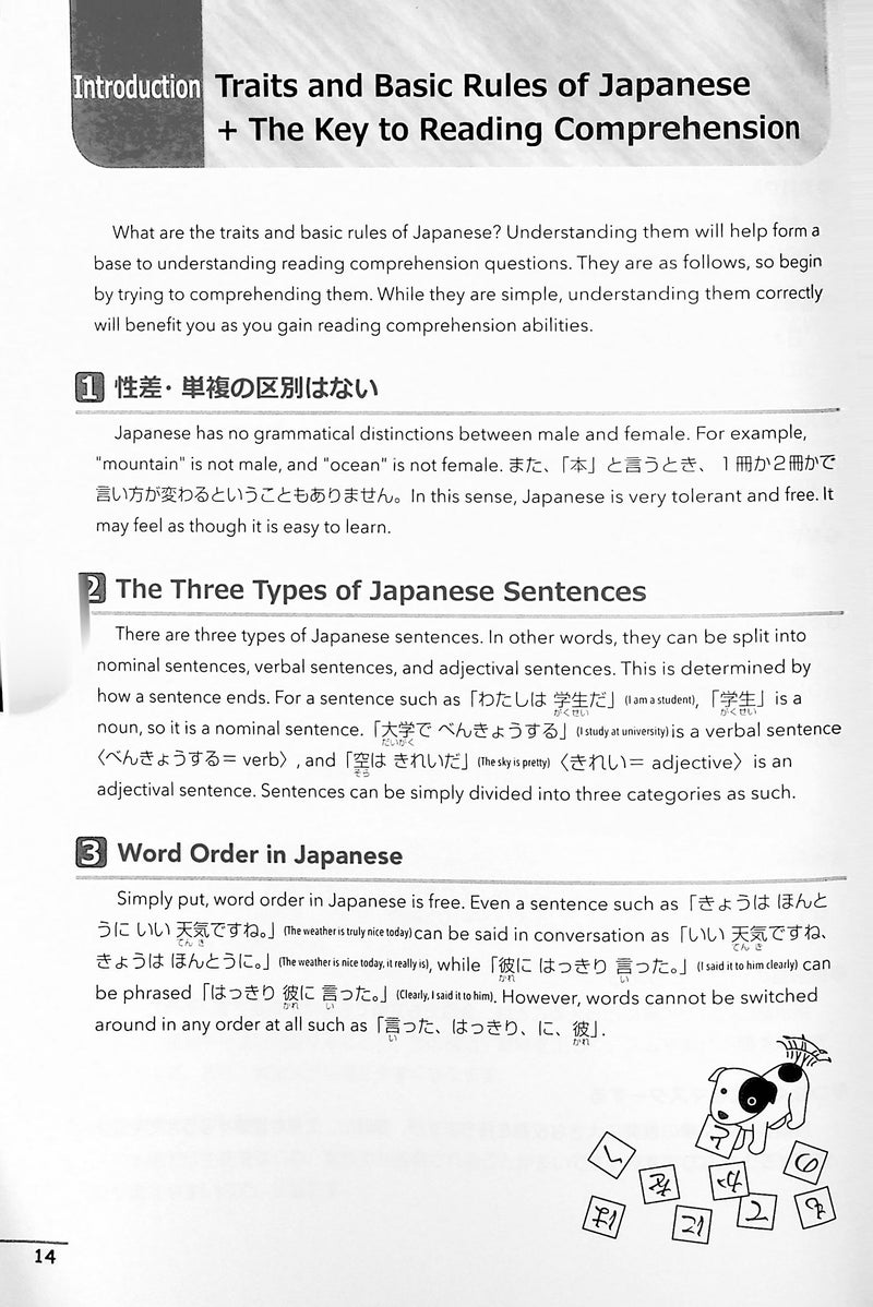Japanese Language Proficiency Test N5 Reading Compulsory Pattern